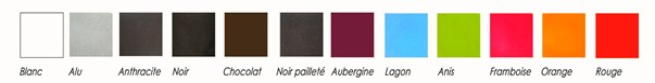 Pots Colors Ring line : les couleurs Naturel Blanc Lagon Anis Framboise Orange Rouge